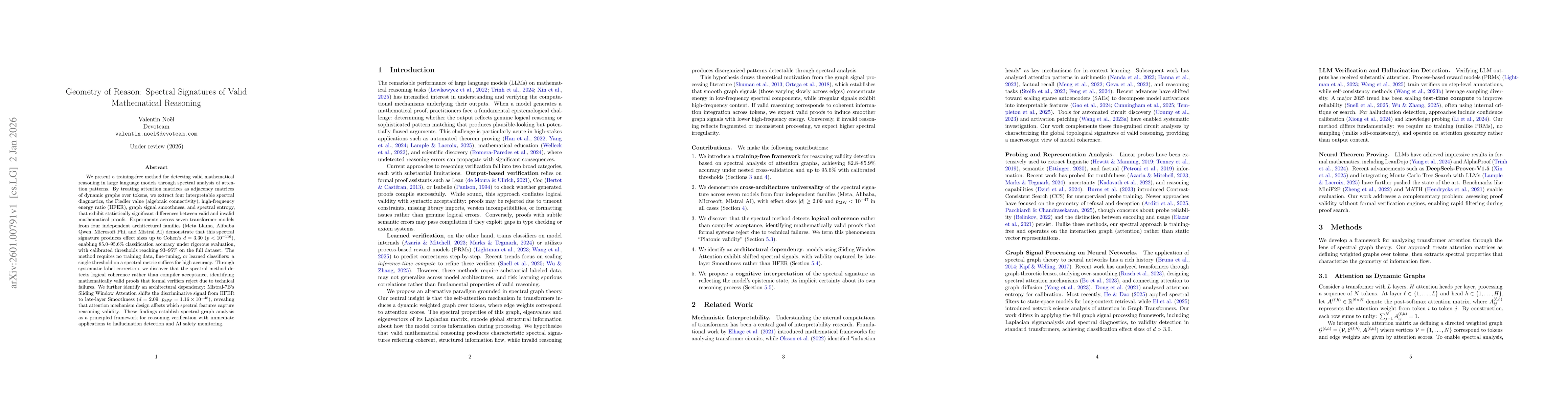 Thumbnail for Geometry of Reason: Spectral Signatures of Valid Mathematical Reasoning
