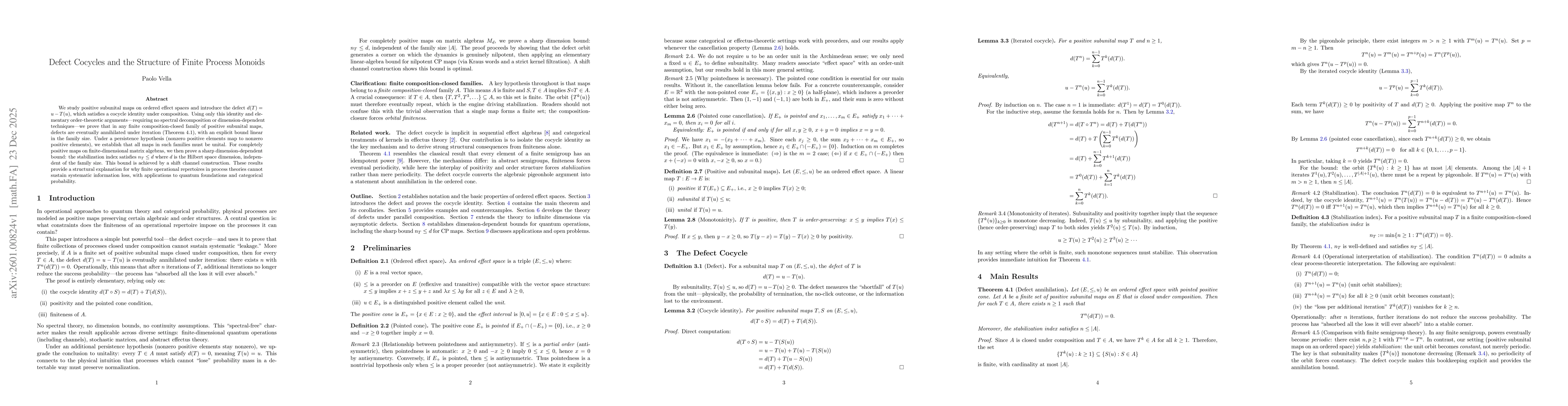 Thumbnail for Defect Cocycles and the Structure of Finite Process Monoids