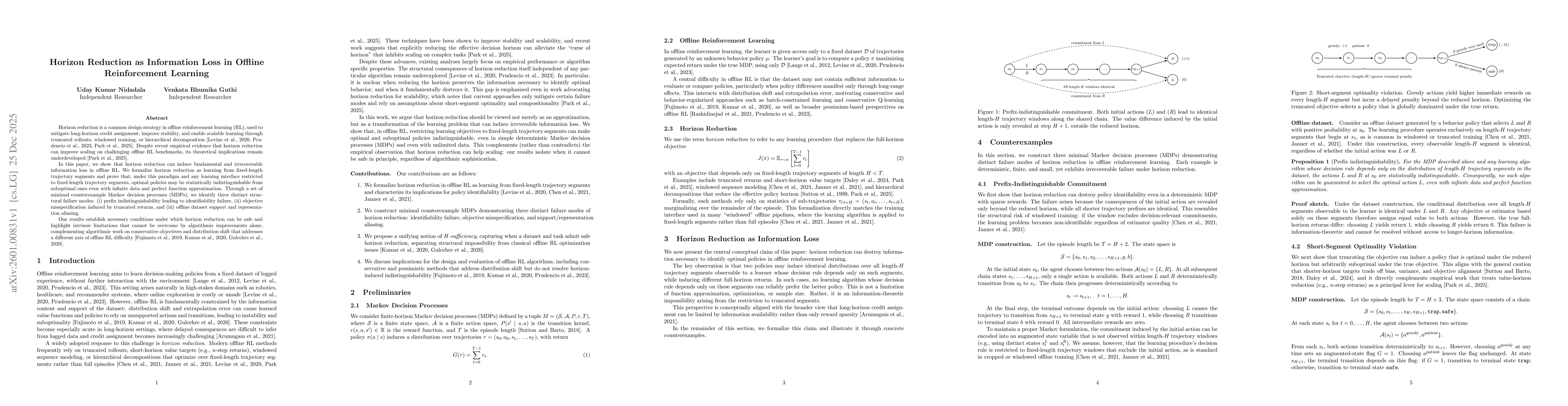Thumbnail for Horizon Reduction as Information Loss in Offline Reinforcement Learning