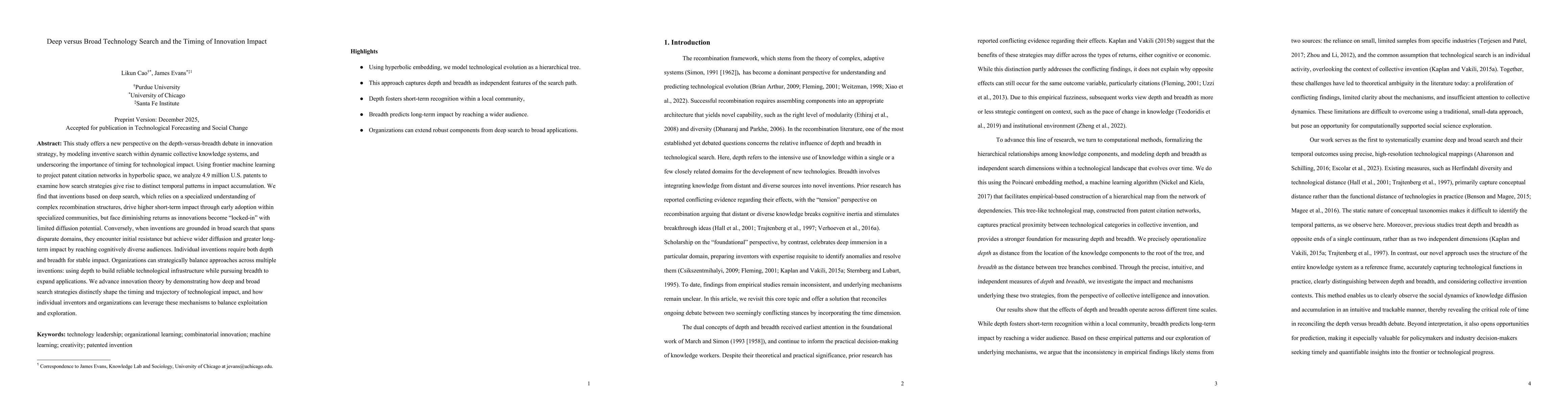 Thumbnail for Deep versus Broad Technology Search and the Timing of Innovation Impact