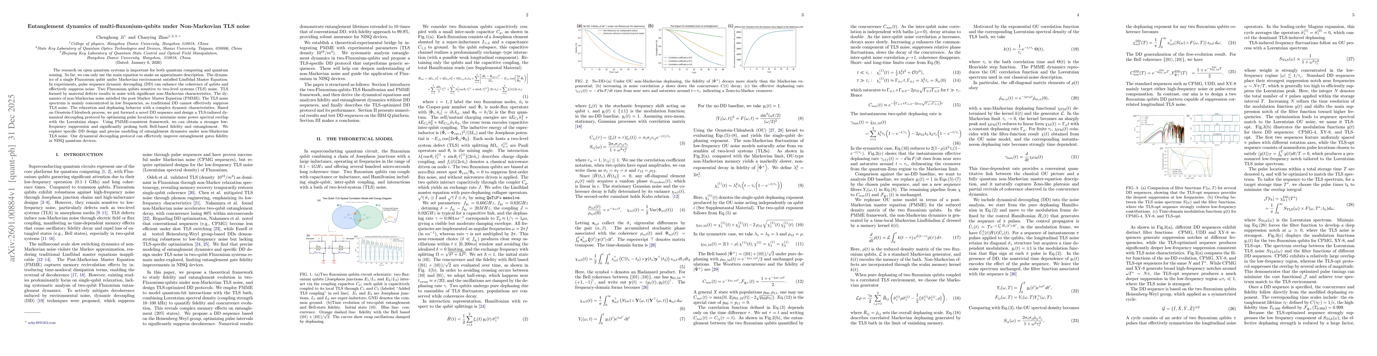 Thumbnail for Entanglement dynamics of multi-fluxonium-qubits under Non-Markovian TLS noise