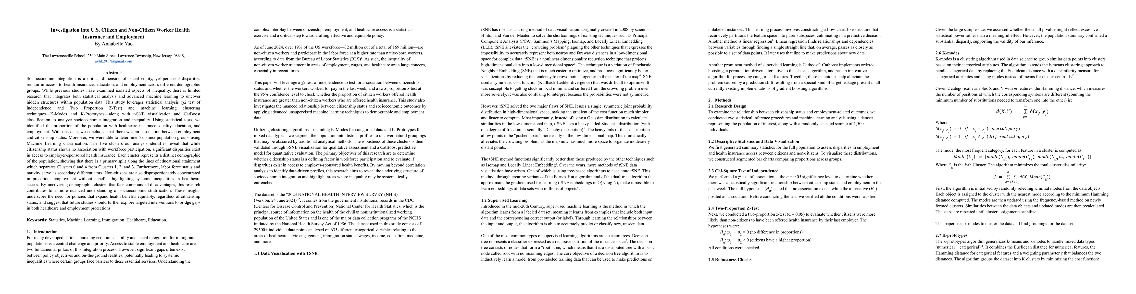 Thumbnail for Investigation into U.S. Citizen and Non-Citizen Worker Health Insurance and Employment