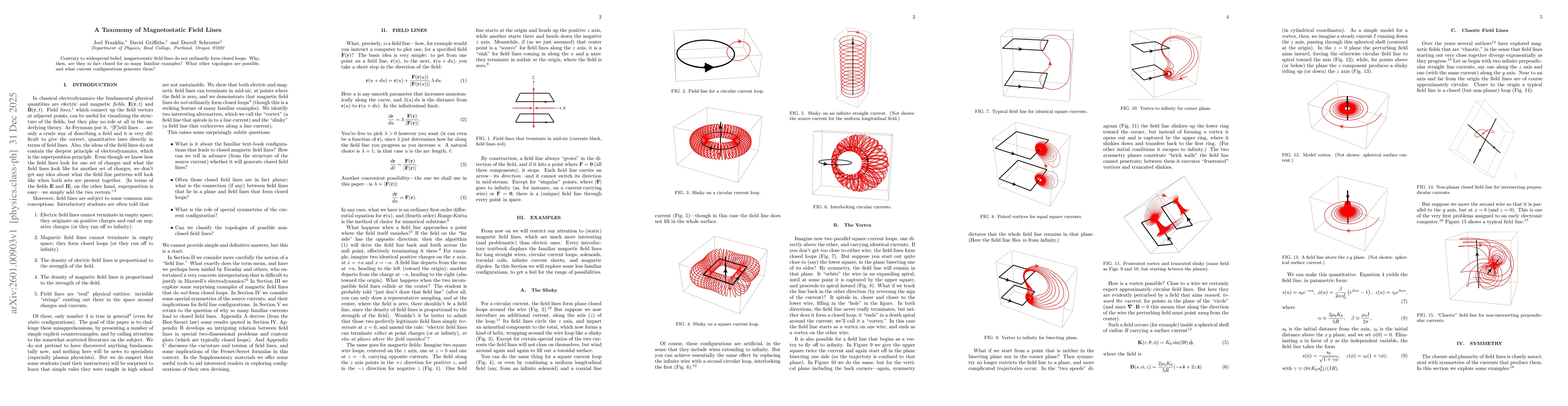 Thumbnail for A Taxonomy of Magnetostatic Field Lines
