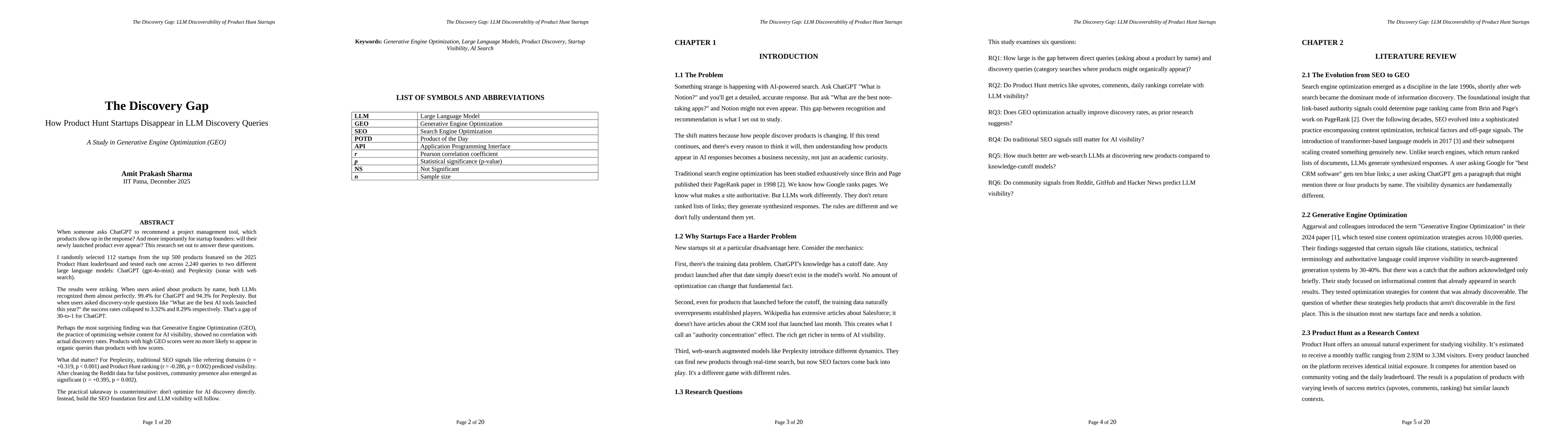 Thumbnail for The Discovery Gap: How Product Hunt Startups Vanish in LLM Organic Discovery Queries