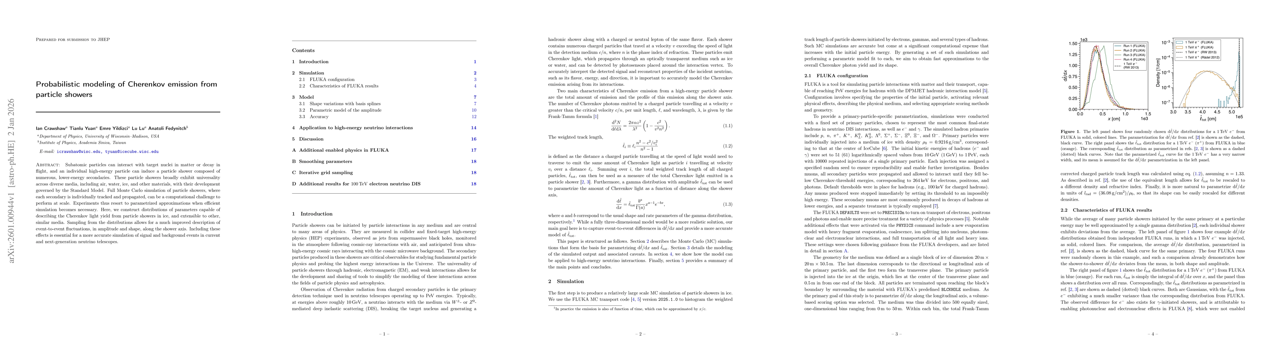 Thumbnail for Probabilistic modeling of Cherenkov emission from particle showers