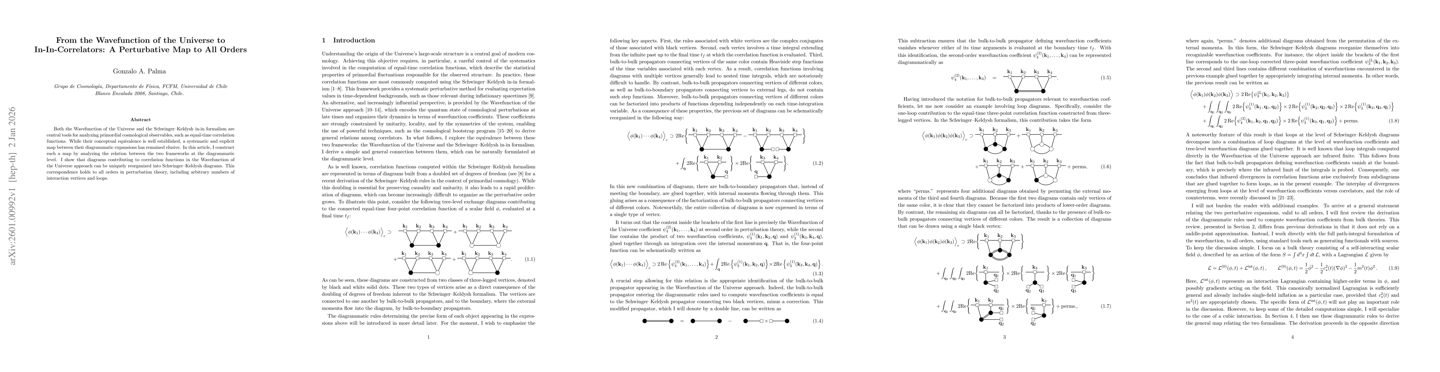 Thumbnail for From the Wavefunction of the Universe to In-In-Correlators: A Perturbative Map to All Orders