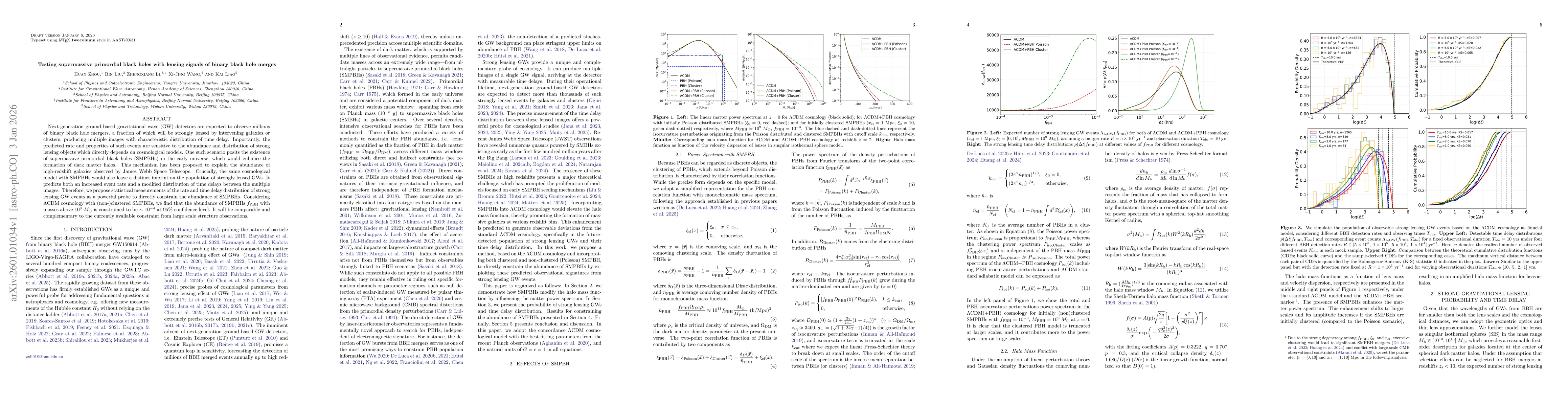 Thumbnail for Testing supermassive primordial black holes with lensing signals of binary black hole merges