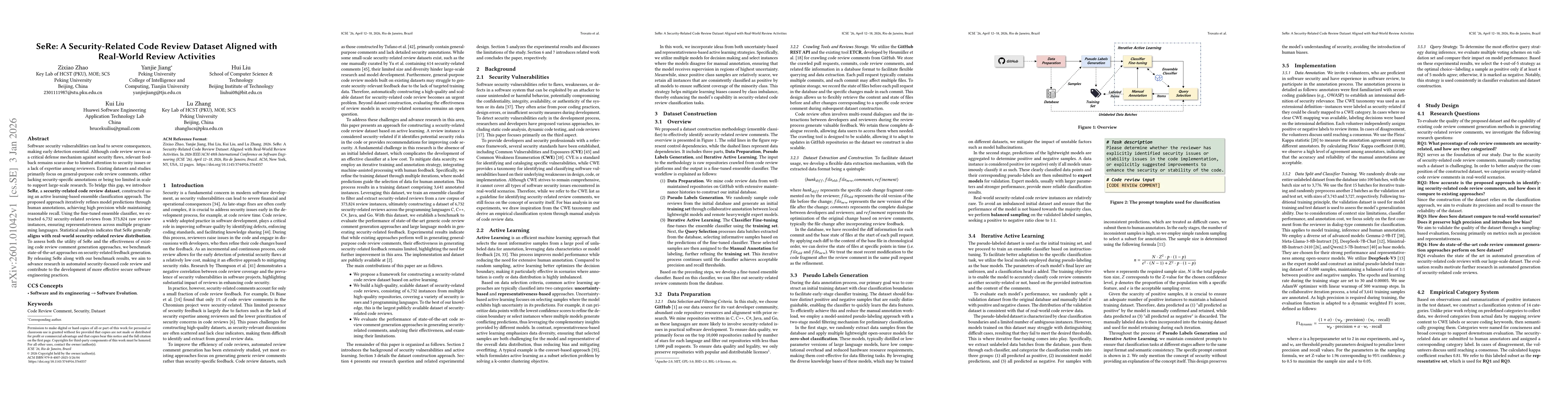 Thumbnail for SeRe: A Security-Related Code Review Dataset Aligned with Real-World Review Activities