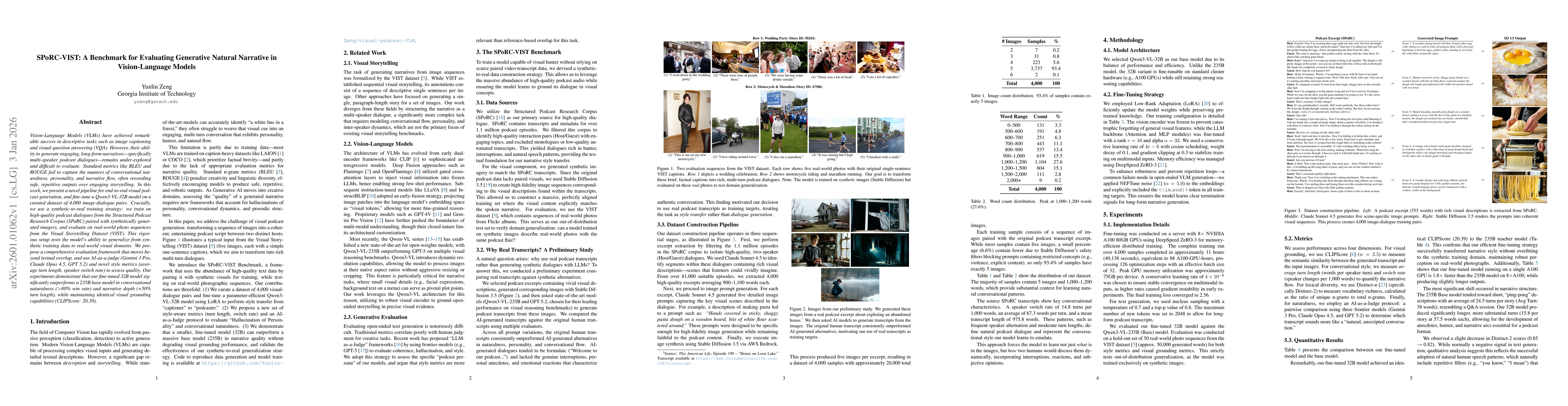 Thumbnail for SPoRC-VIST: A Benchmark for Evaluating Generative Natural Narrative in Vision-Language Models