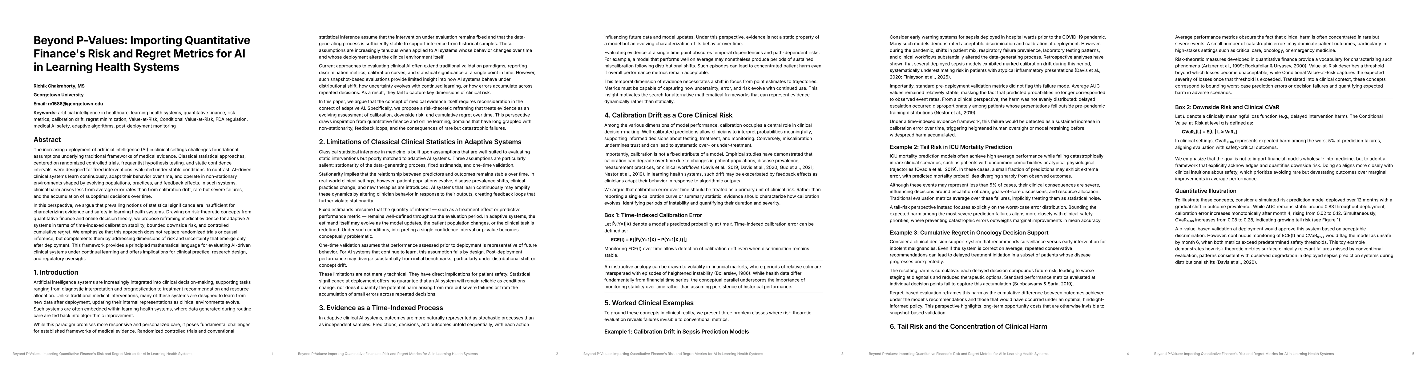 Thumbnail for Beyond P-Values: Importing Quantitative Finance's Risk and Regret Metrics for AI in Learning Health Systems