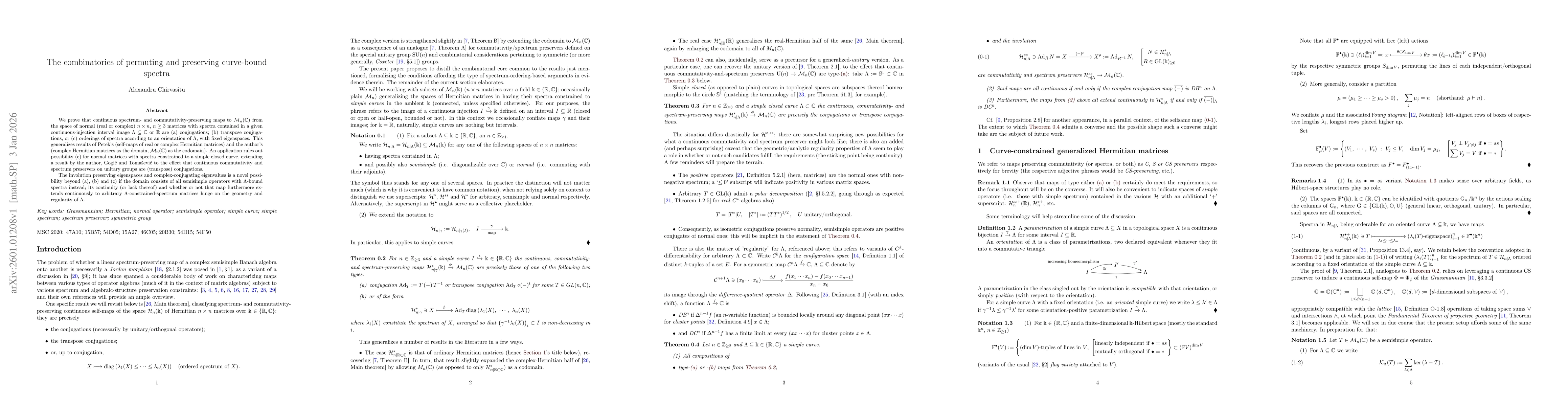 Thumbnail for The combinatorics of permuting and preserving curve-bound spectra
