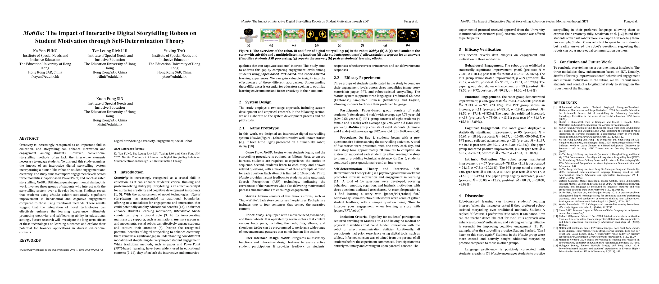 Thumbnail for MotiBo: The Impact of Interactive Digital Storytelling Robots on Student Motivation through Self-Determination Theory