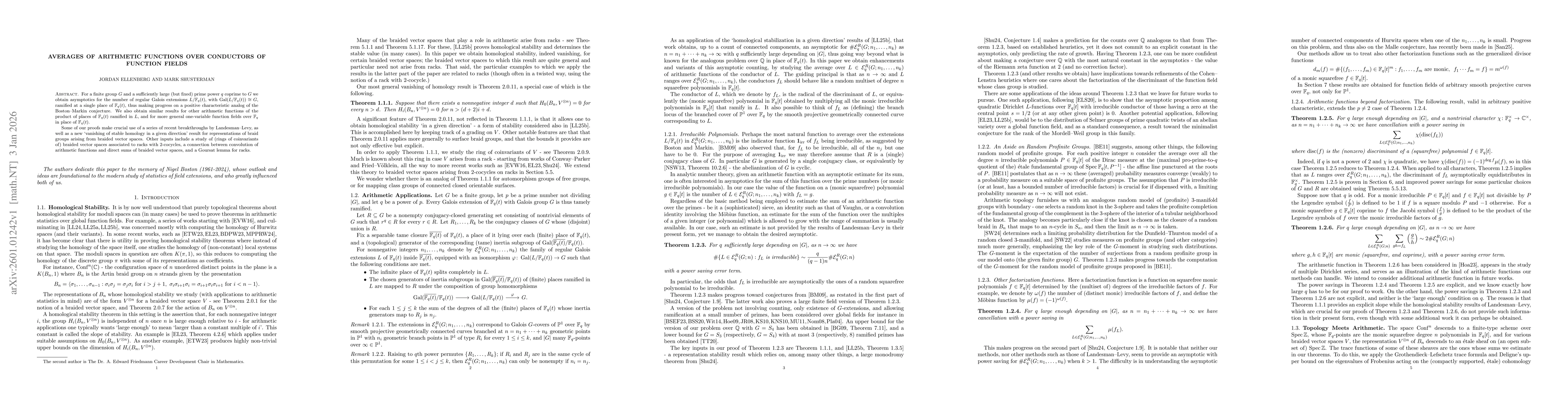 Thumbnail for Averages of Arithmetic Functions over Conductors of Function Fields