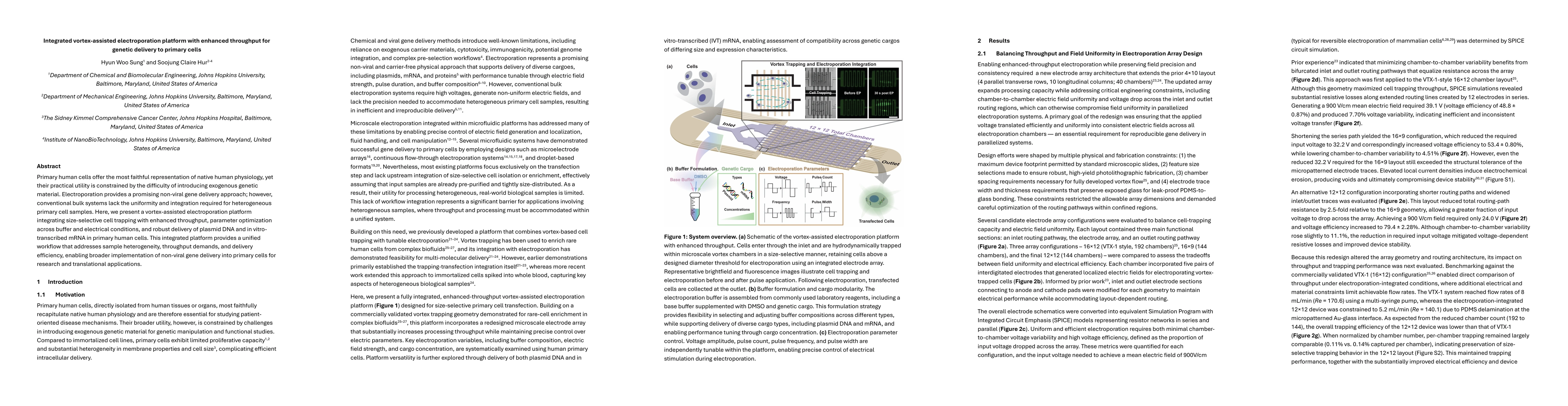 Thumbnail for Integrated vortex-assisted electroporation platform with enhanced throughput for genetic delivery to primary cells
