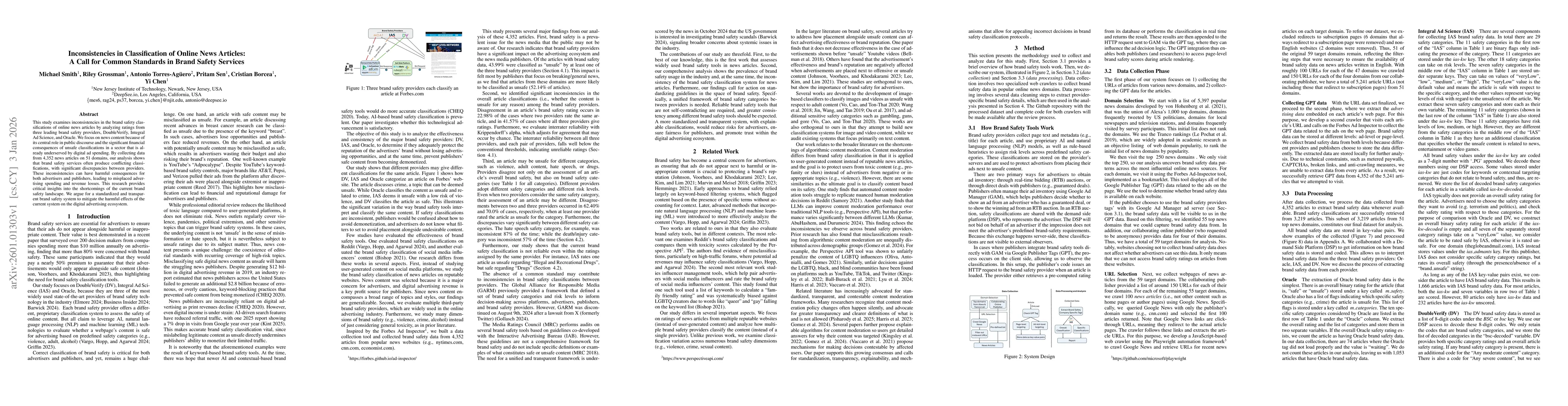 Thumbnail for Inconsistencies in Classification of Online News Articles: A Call for Common Standards in Brand Safety Services