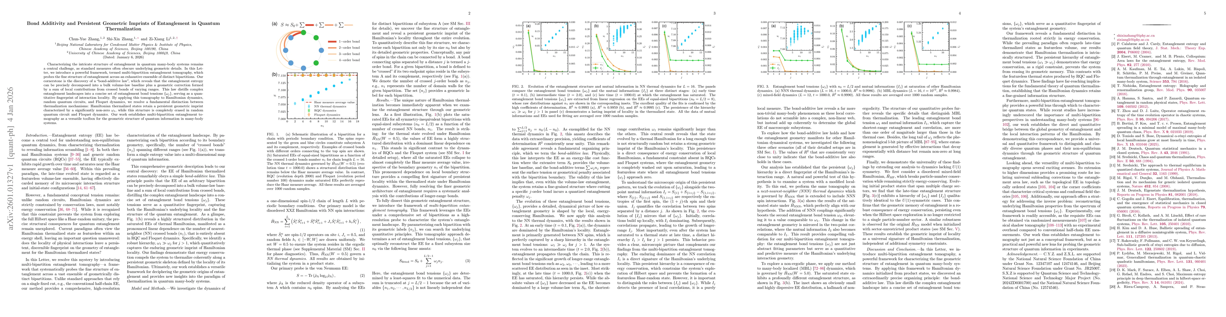Thumbnail for Bond Additivity and Persistent Geometric Imprints of Entanglement in Quantum Thermalization