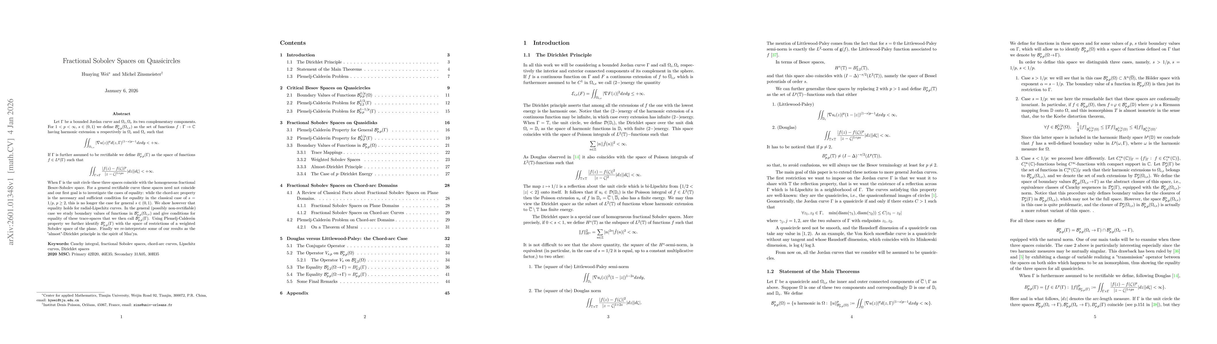 Thumbnail for Fractional Sobolev Spaces on Quasicircles