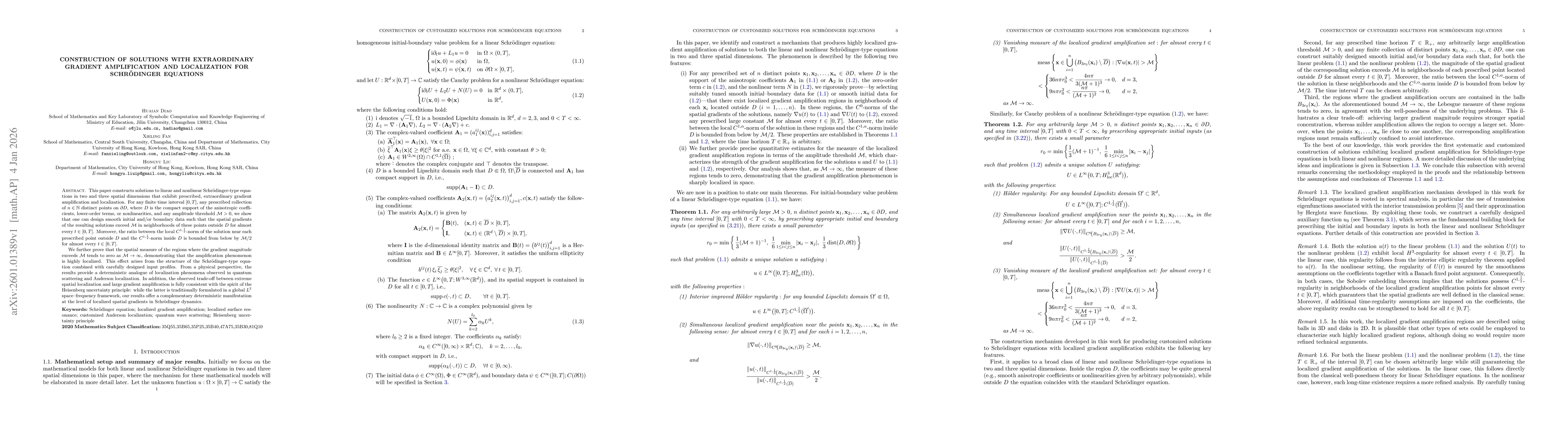 Thumbnail for Construction of Solutions with Extraordinary Gradient Amplification and Localization for Schrödinger Equations