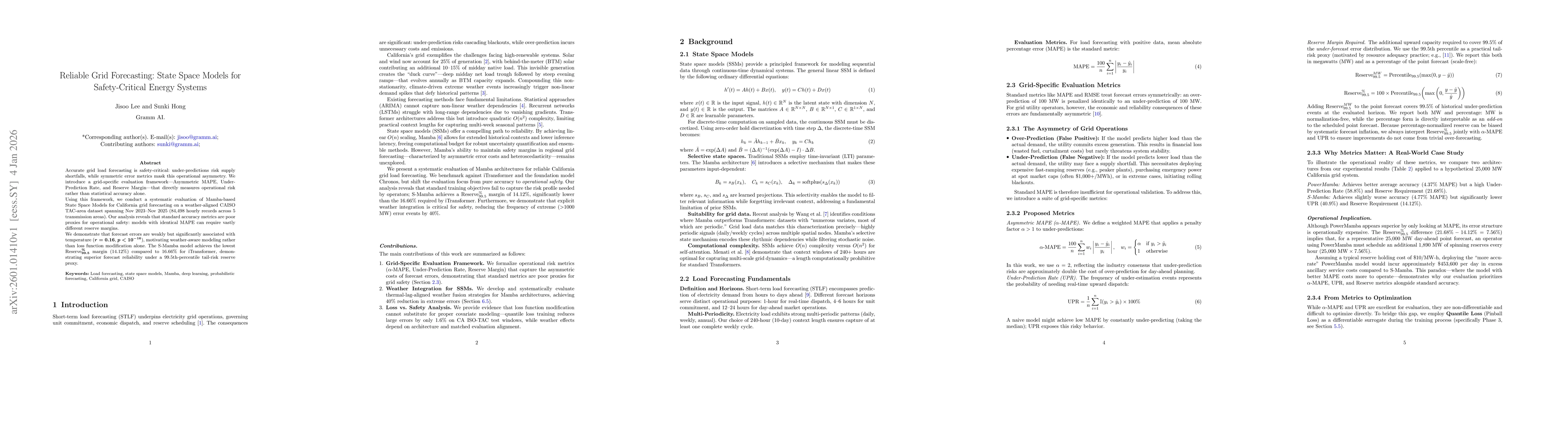 Thumbnail for Reliable Grid Forecasting: State Space Models for Safety-Critical Energy Systems
