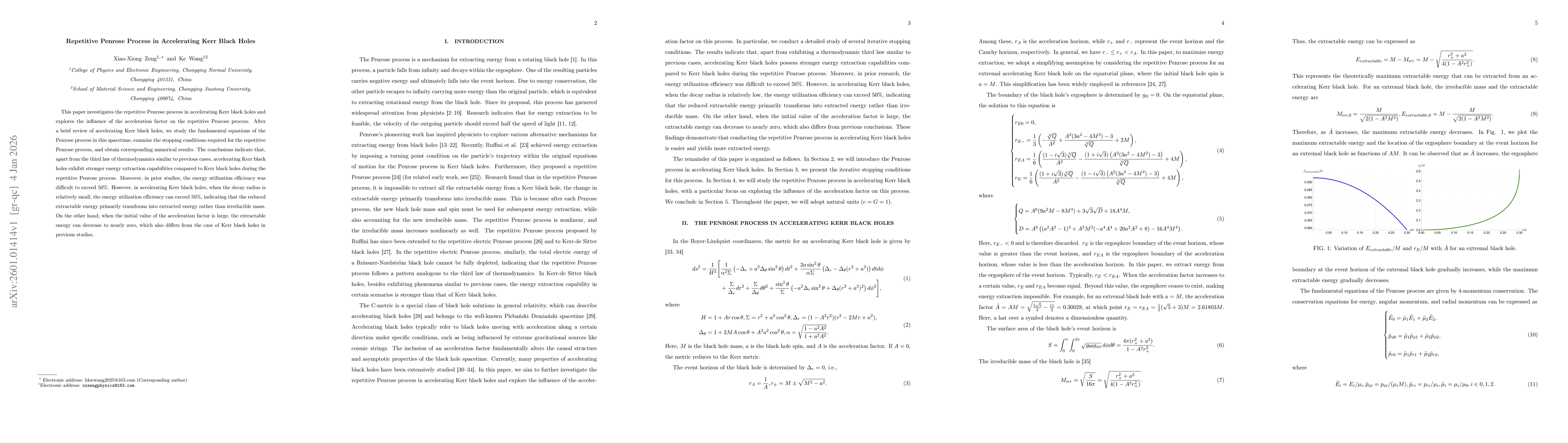 Thumbnail for Repetitive Penrose Process in Accelerating Kerr Black Holes