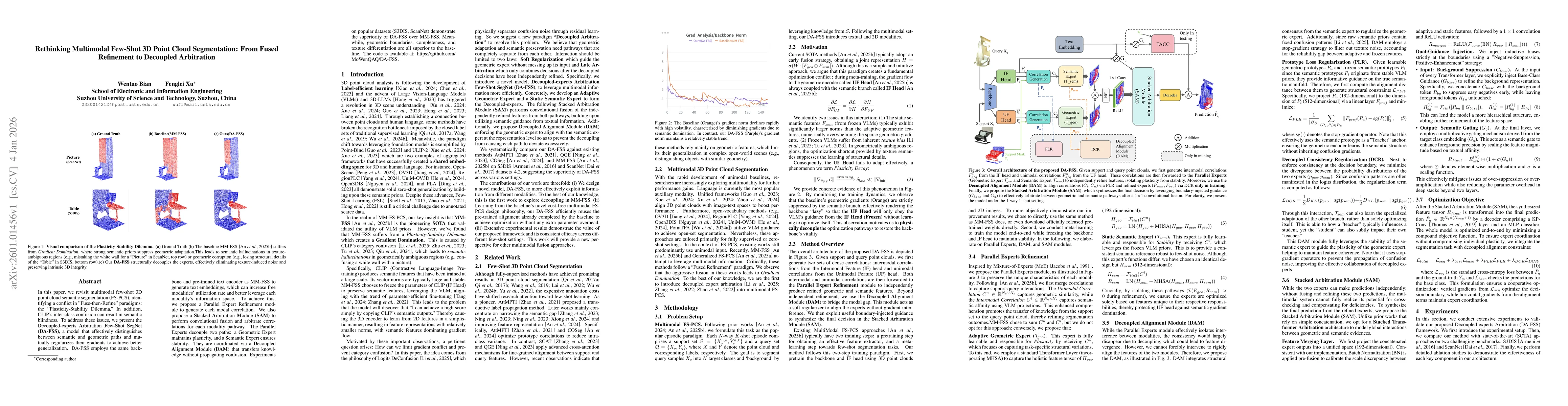 Thumbnail for Rethinking Multimodal Few-Shot 3D Point Cloud Segmentation: From Fused Refinement to Decoupled Arbitration