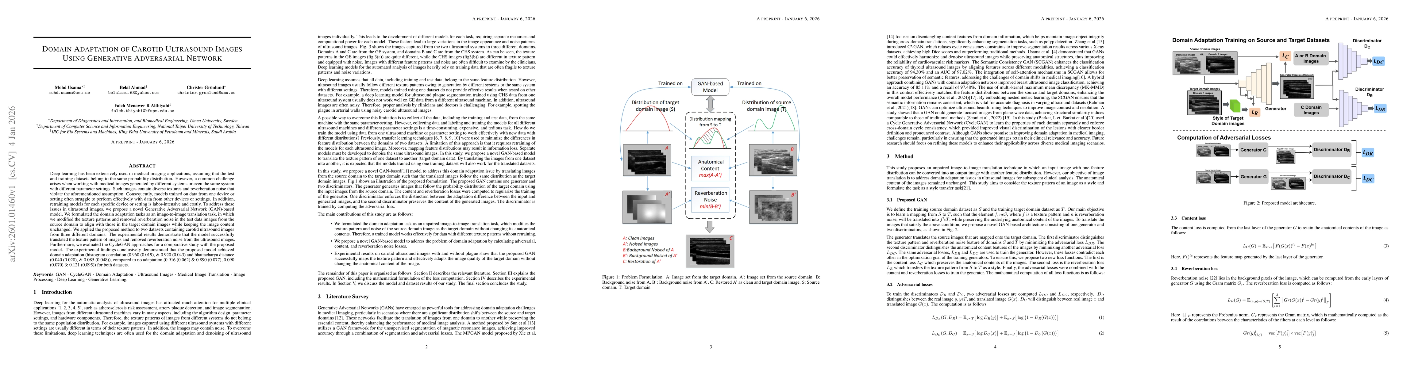 Thumbnail for Domain Adaptation of Carotid Ultrasound Images using Generative Adversarial Network