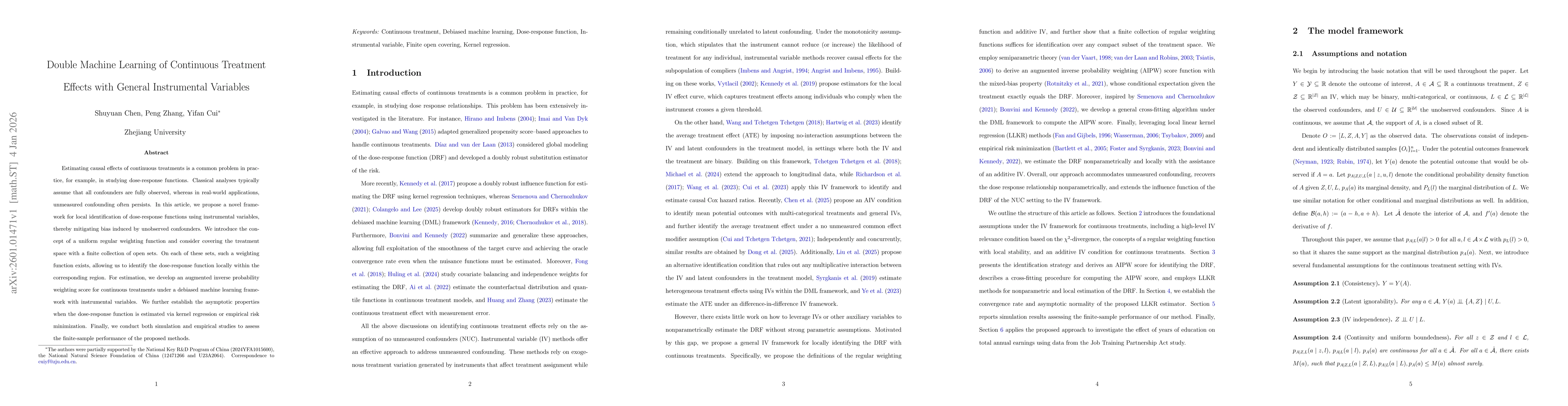 Thumbnail for Double Machine Learning of Continuous Treatment Effects with General Instrumental Variables
