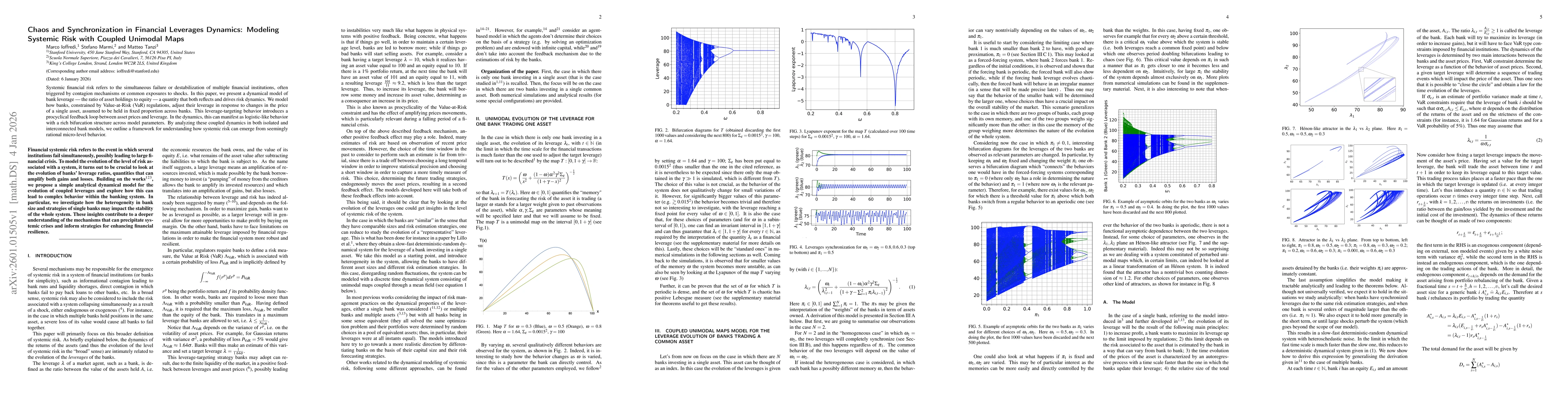 Thumbnail for Chaos and Synchronization in Financial Leverages Dynamics: Modeling Systemic Risk with Coupled Unimodal Maps