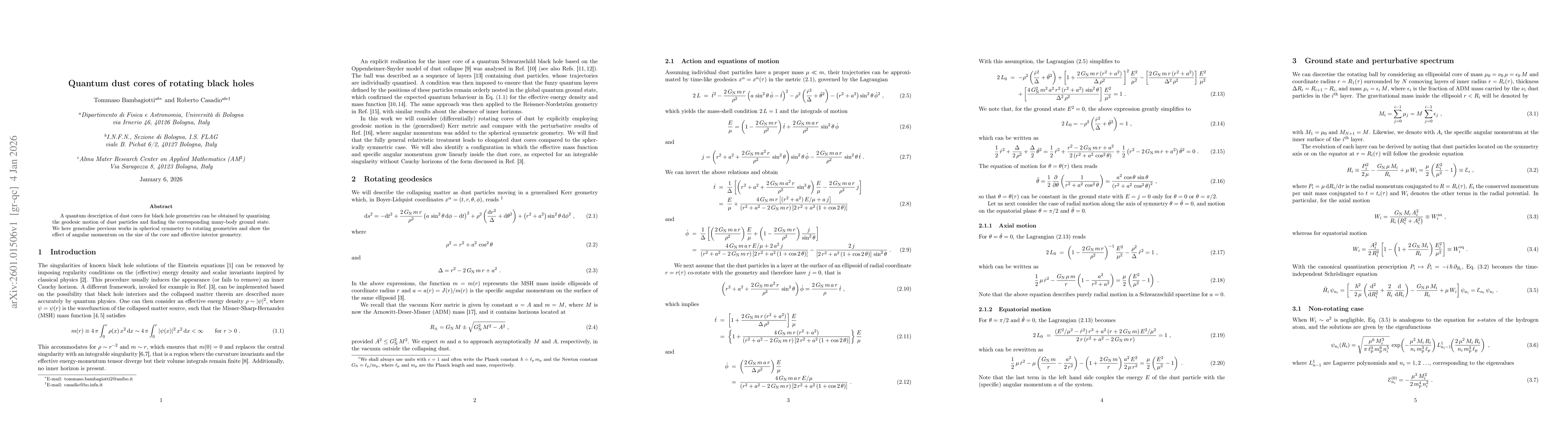 Thumbnail for Quantum dust cores of rotating black holes