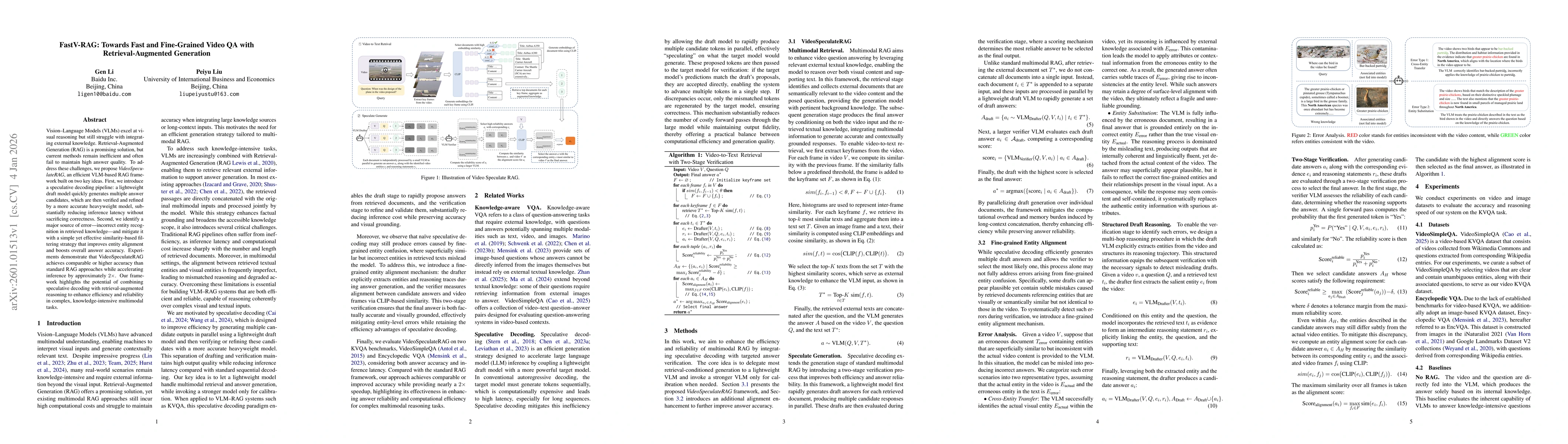 Thumbnail for FastV-RAG: Towards Fast and Fine-Grained Video QA with Retrieval-Augmented Generation