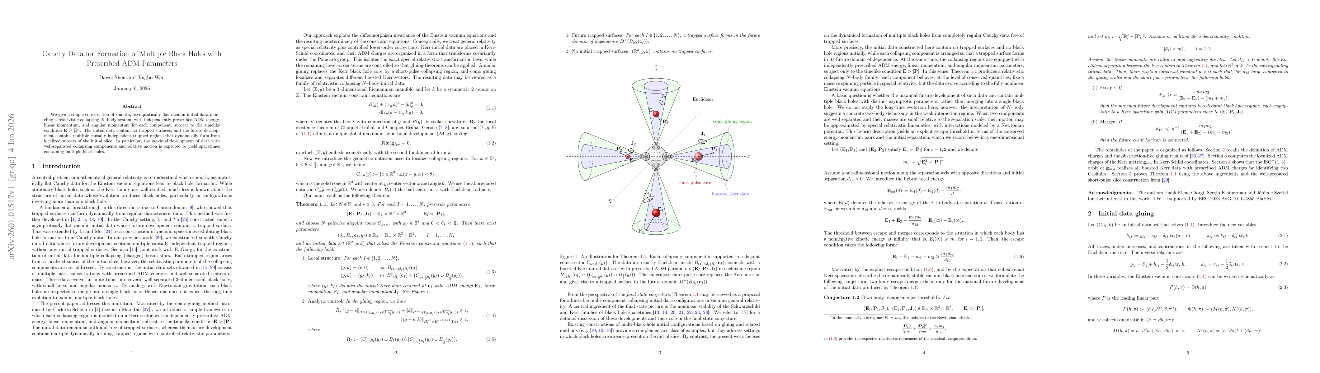 Thumbnail for Cauchy Data for Formation of Multiple Black Holes with Prescribed ADM Parameters
