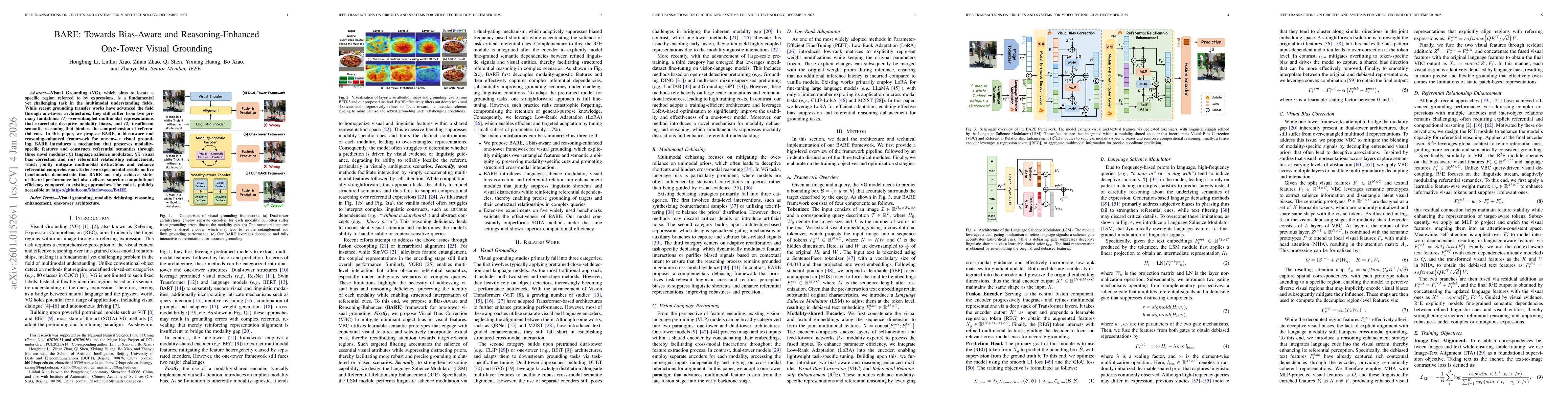 Thumbnail for BARE: Towards Bias-Aware and Reasoning-Enhanced One-Tower Visual Grounding
