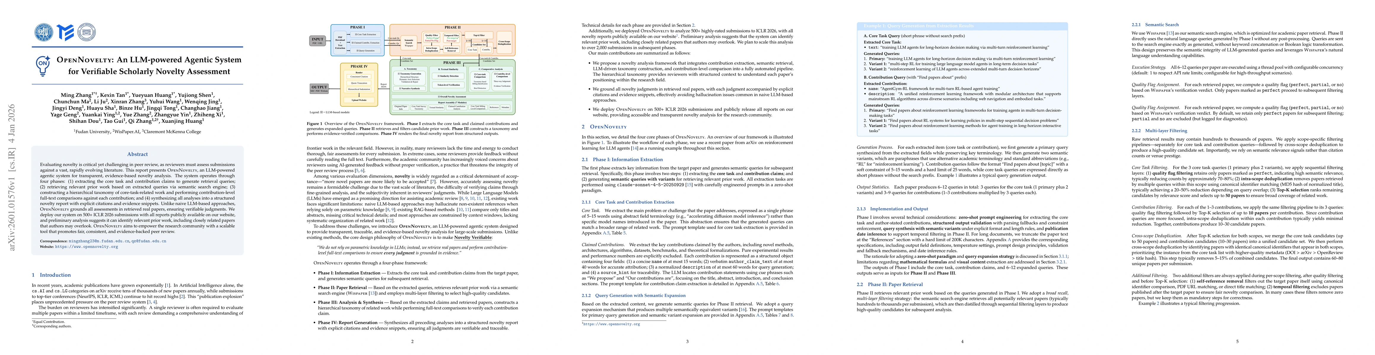 Thumbnail for OpenNovelty: An LLM-powered Agentic System for Verifiable Scholarly Novelty Assessment