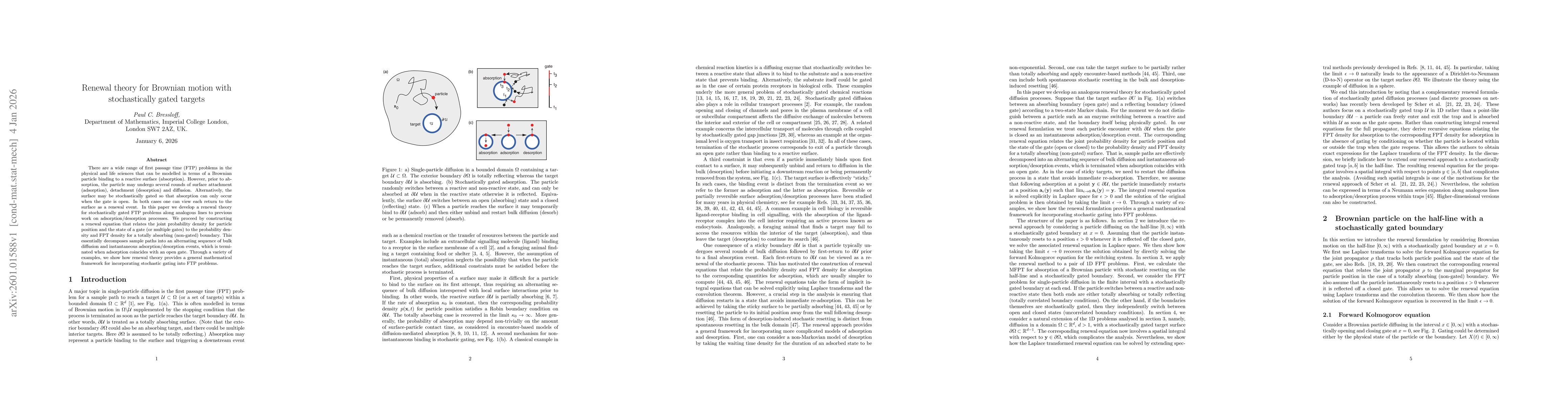 Thumbnail for Renewal theory for Brownian motion with stochastically gated targets