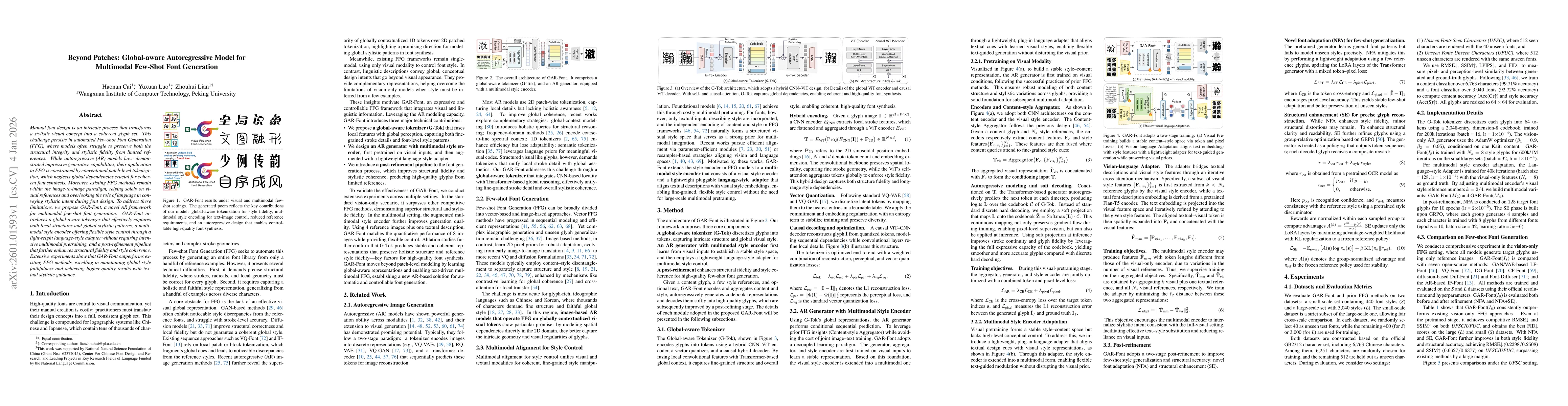 Thumbnail for Beyond Patches: Global-aware Autoregressive Model for Multimodal Few-Shot Font Generation