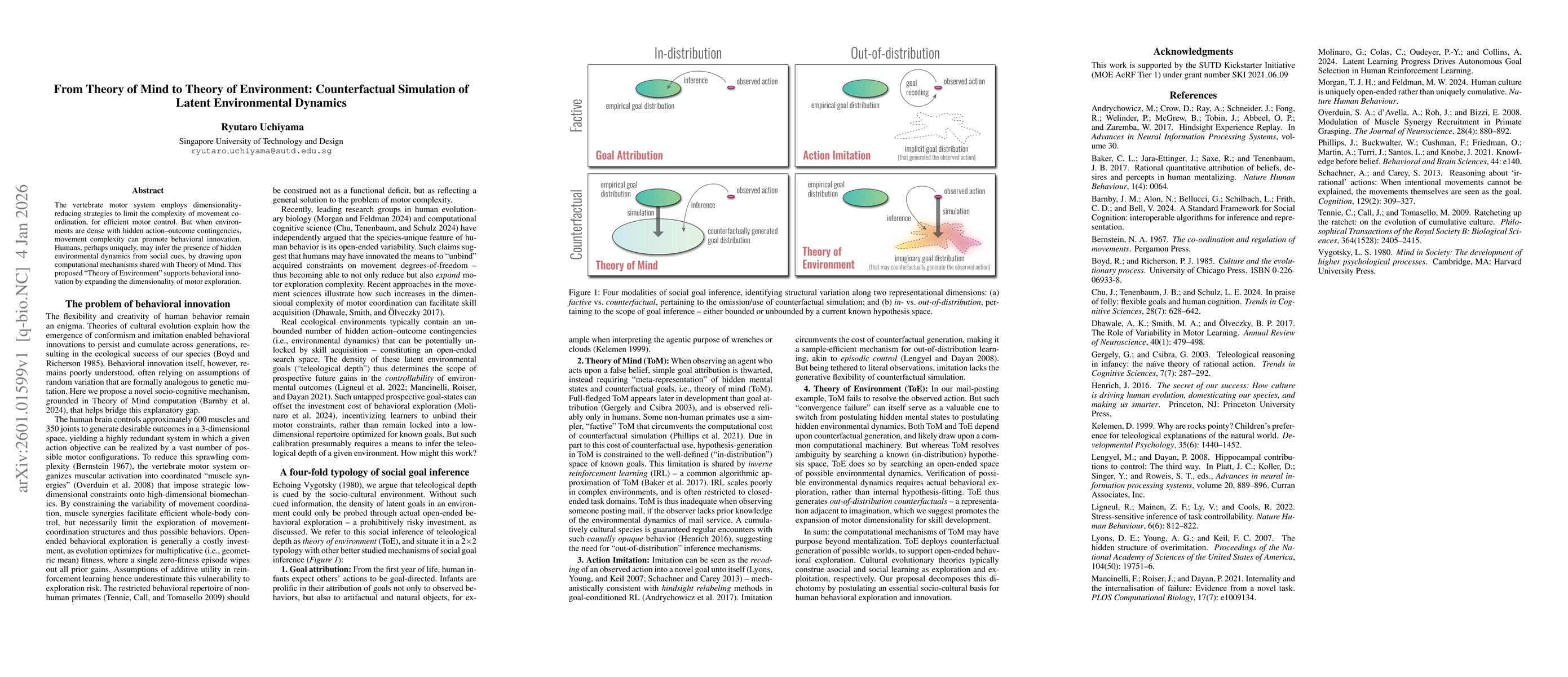 Thumbnail for From Theory of Mind to Theory of Environment: Counterfactual Simulation of Latent Environmental Dynamics