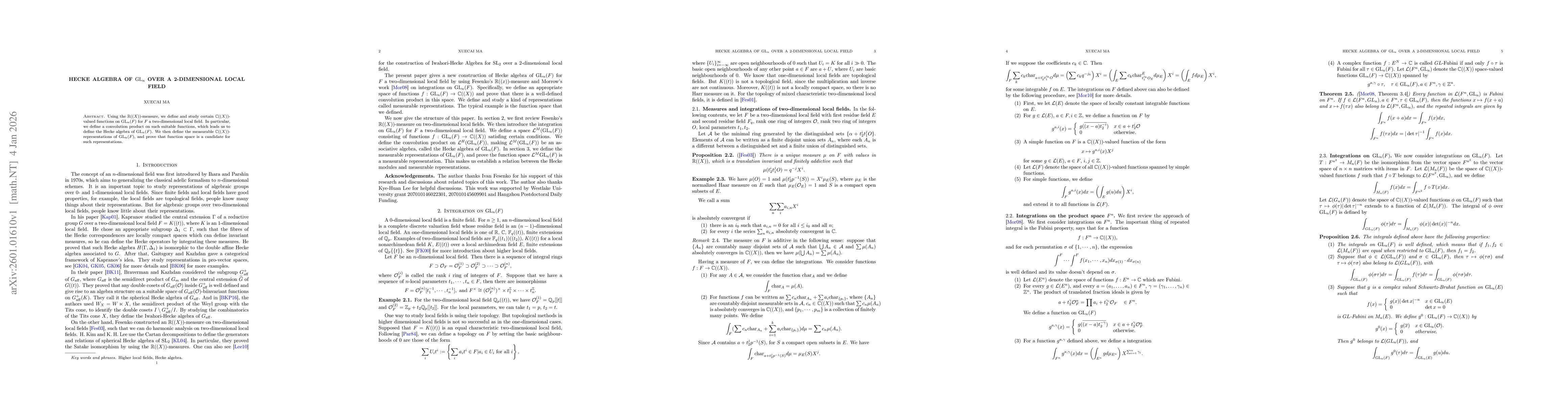 Thumbnail for Hecke algebra of $\mathrm{GL}_n$ over a 2-dimensional local field