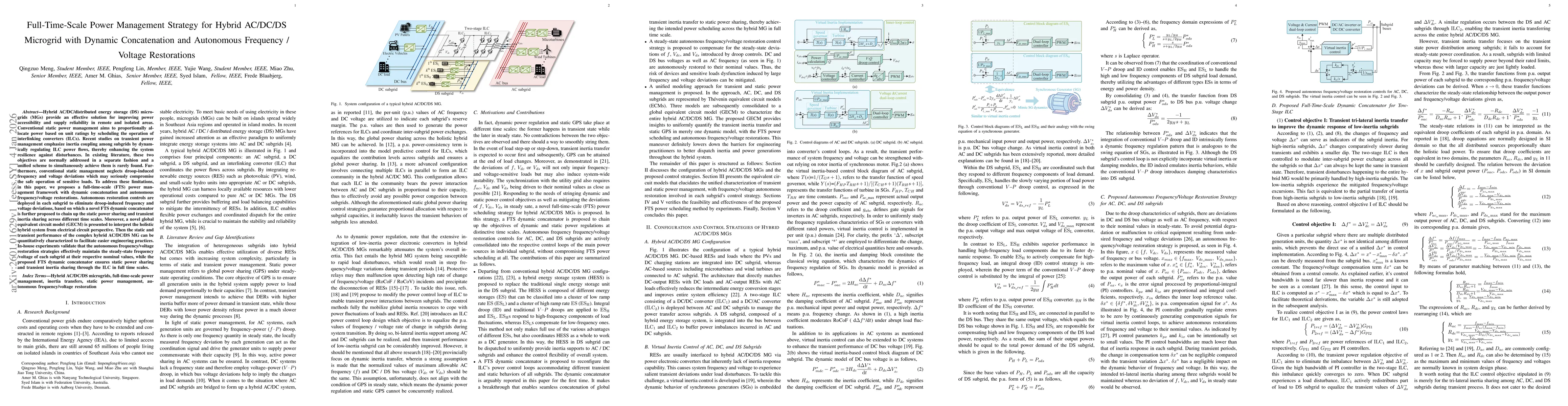 Thumbnail for Full-Time-Scale Power Management Strategy for Hybrid AC/DC/DS Microgrid with Dynamic Concatenation and Autonomous Frequency / Voltage Restorations