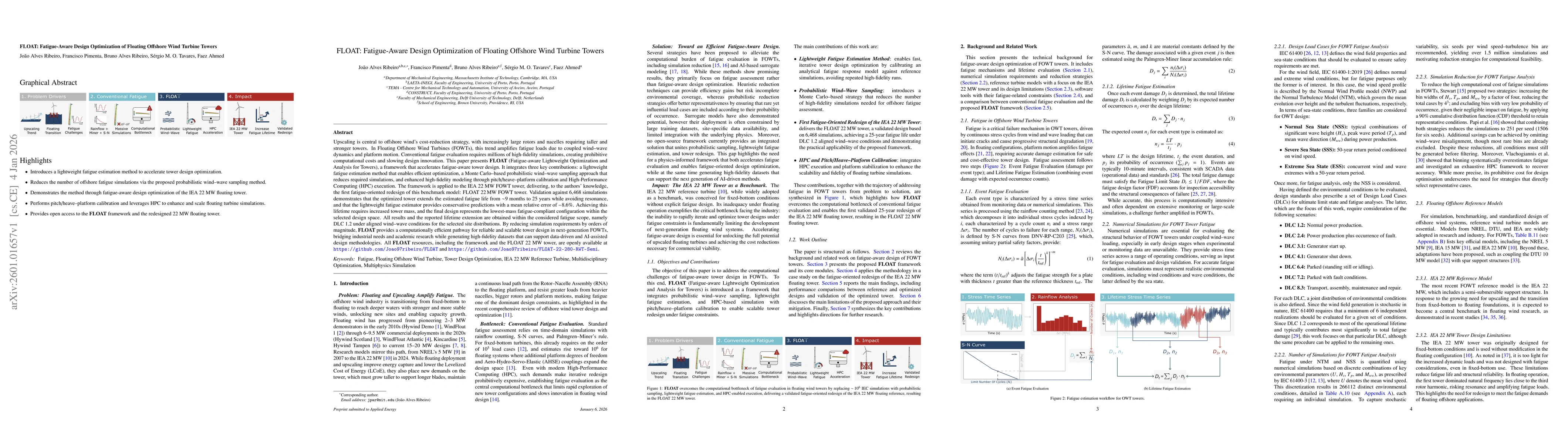 Thumbnail for FLOAT: Fatigue-Aware Design Optimization of Floating Offshore Wind Turbine Towers