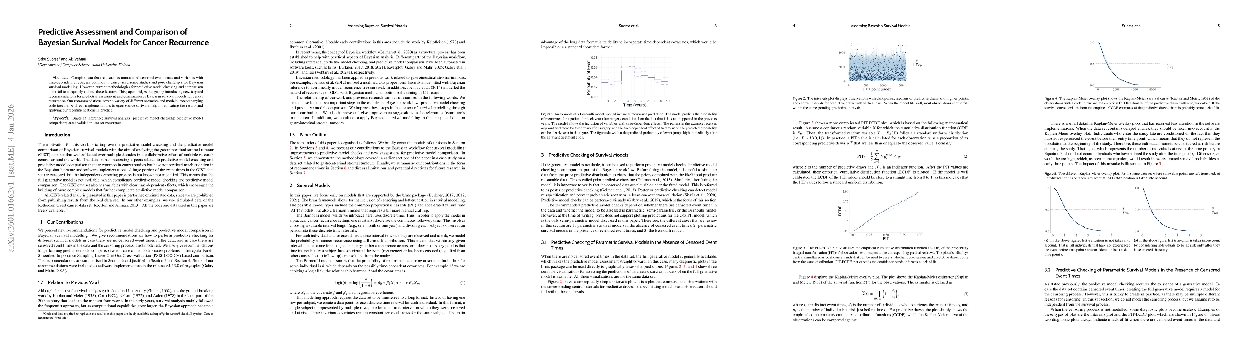 Thumbnail for Predictive Assessment and Comparison of Bayesian Survival Models for Cancer Recurrence