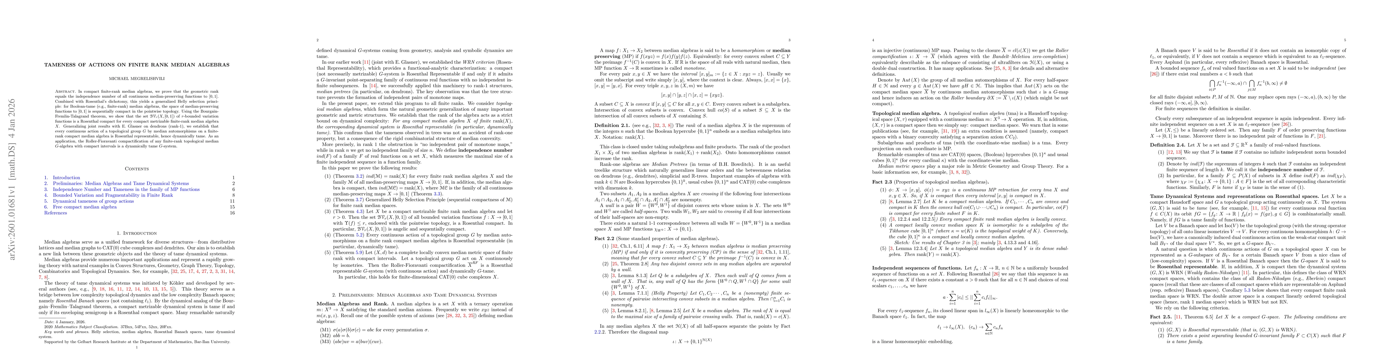 Thumbnail for Tameness of actions on finite rank median algebras