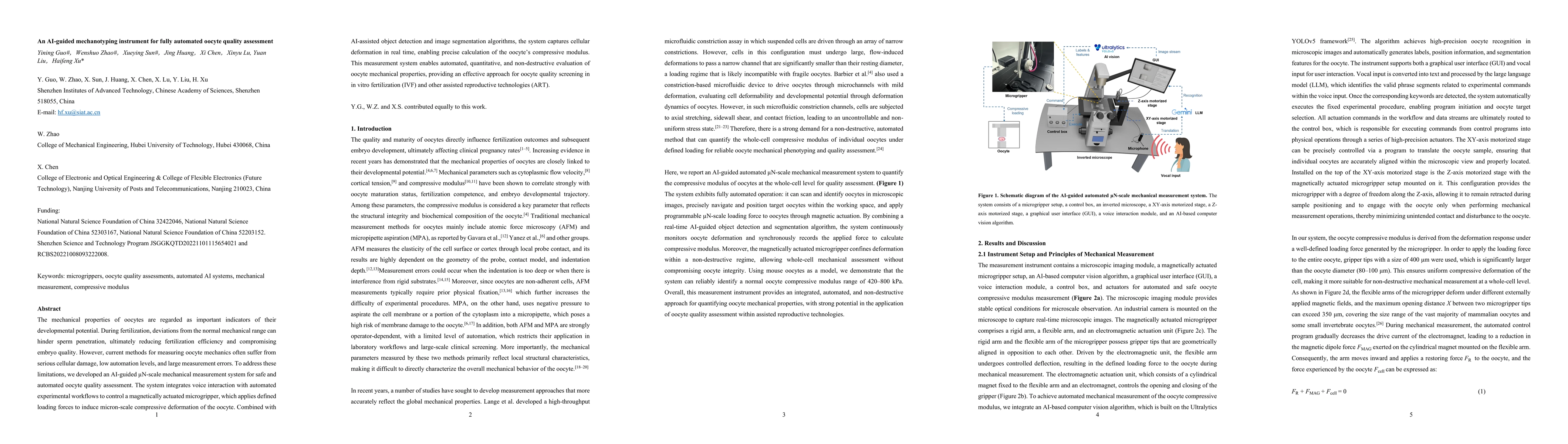 Thumbnail for An AI-guided mechanotyping instrument for fully automated oocyte quality assessment