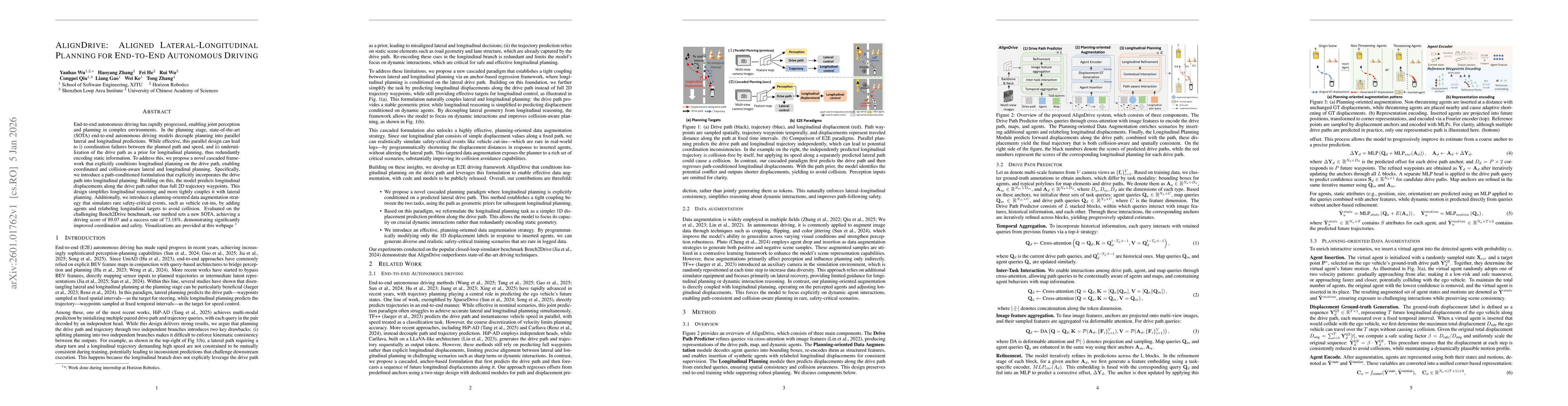 Thumbnail for AlignDrive: Aligned Lateral-Longitudinal Planning for End-to-End Autonomous Driving