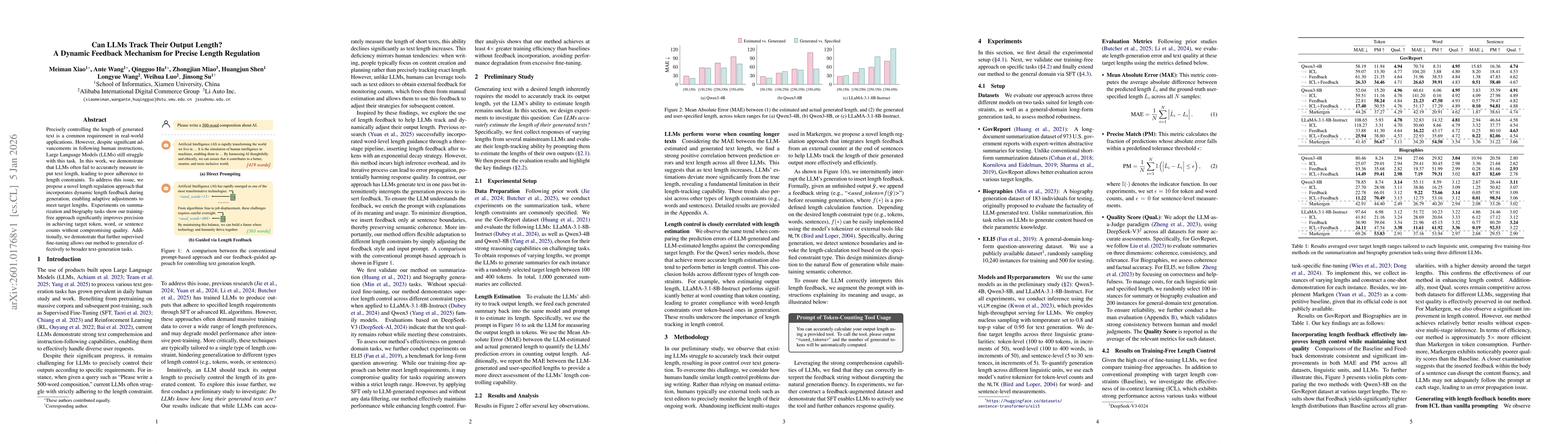 Thumbnail for Can LLMs Track Their Output Length? A Dynamic Feedback Mechanism for Precise Length Regulation