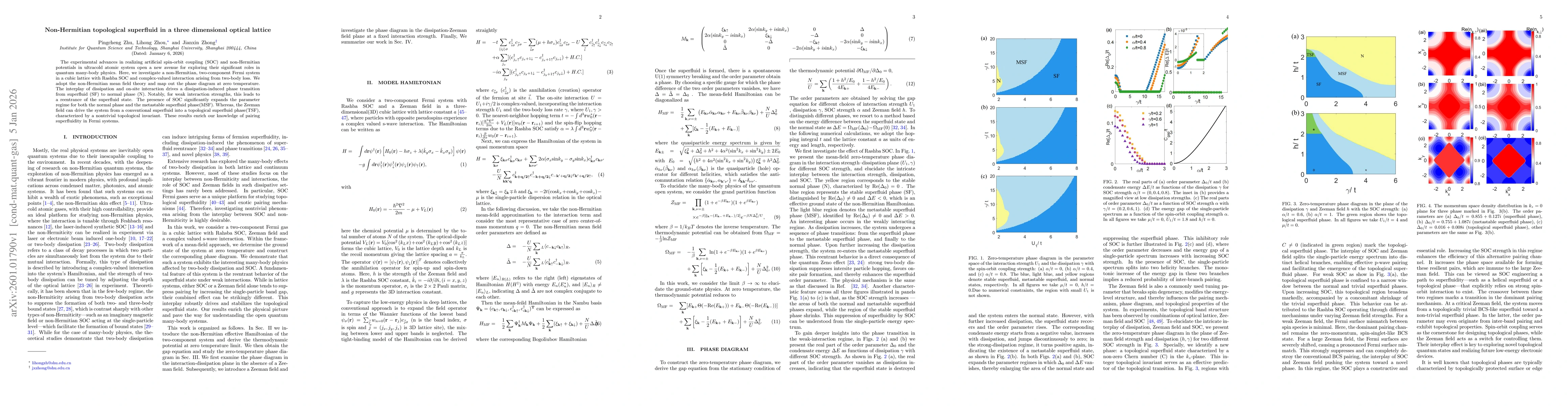 Thumbnail for Non-Hermitian topological superfluid in a three dimensional optical lattice