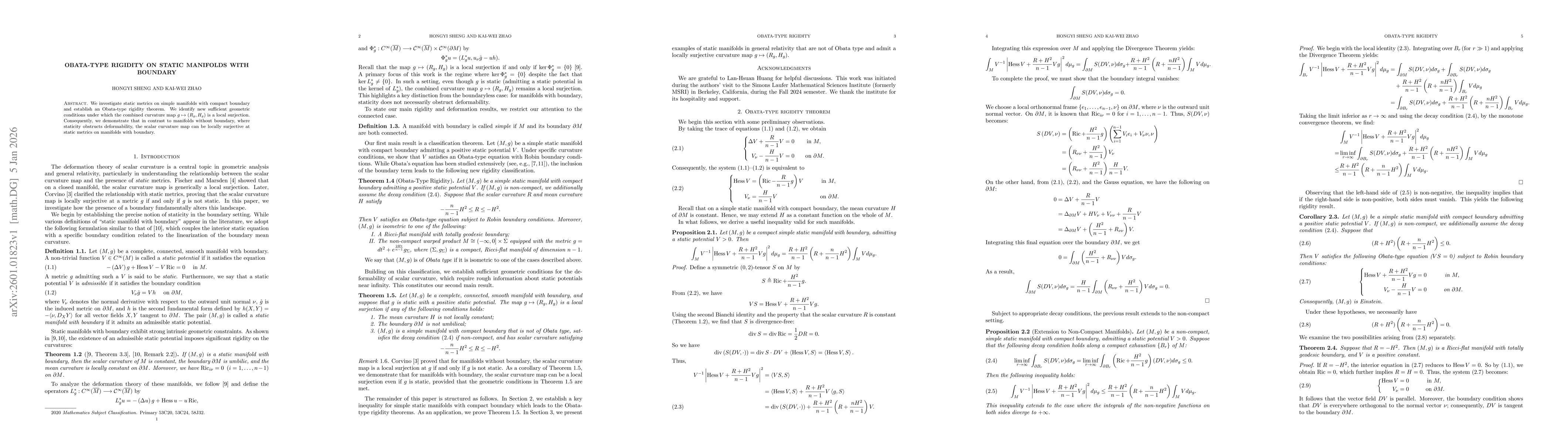 Thumbnail for Obata-Type Rigidity on Static Manifolds with Boundary
