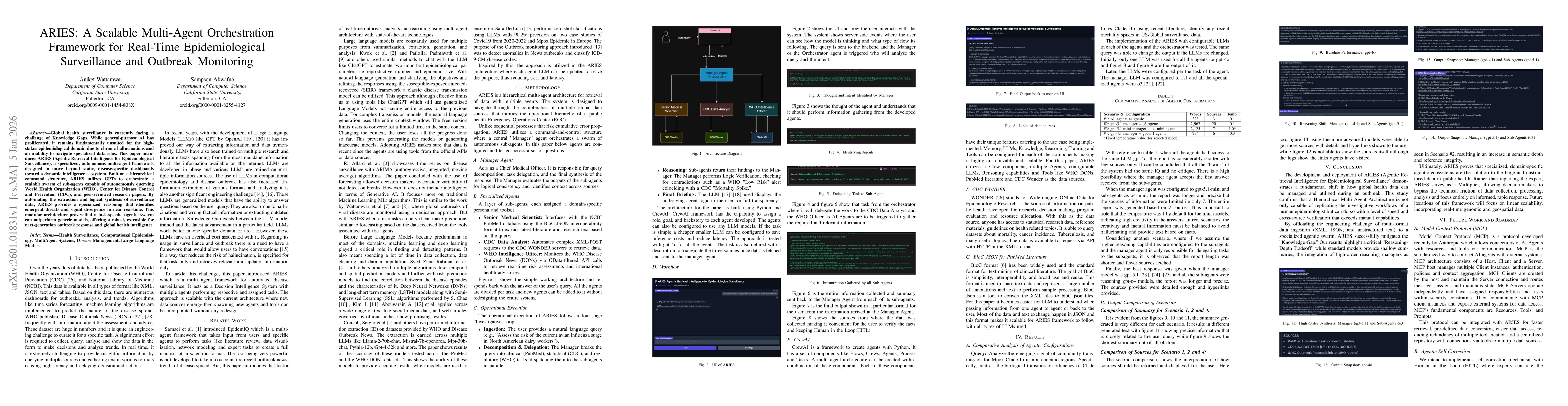 Thumbnail for ARIES: A Scalable Multi-Agent Orchestration Framework for Real-Time Epidemiological Surveillance and Outbreak Monitoring
