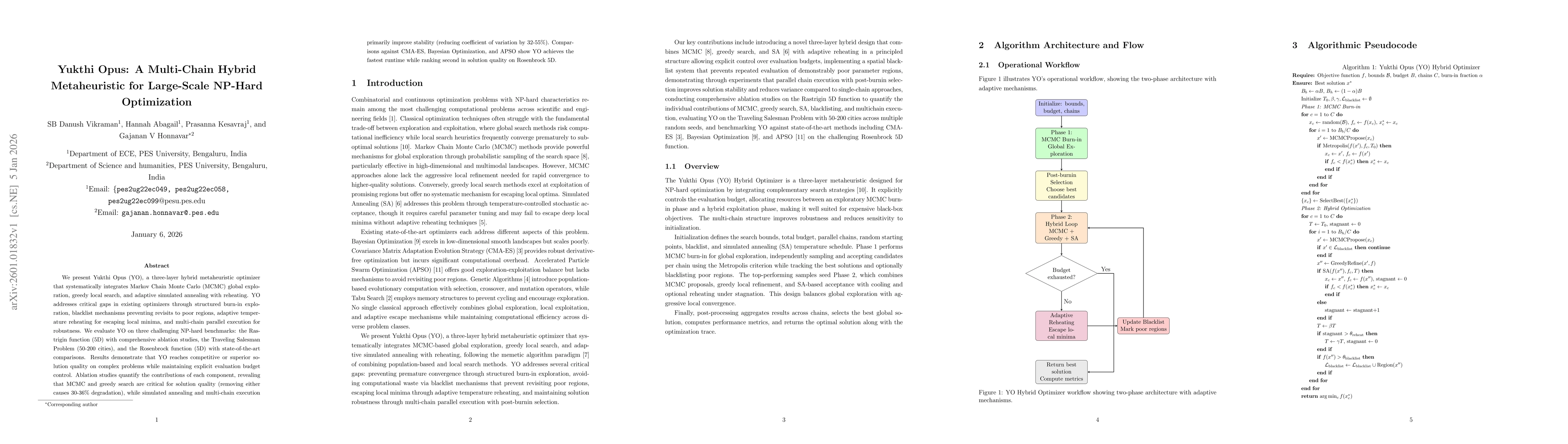 Thumbnail for Yukthi Opus: A Multi-Chain Hybrid Metaheuristic for Large-Scale NP-Hard Optimization