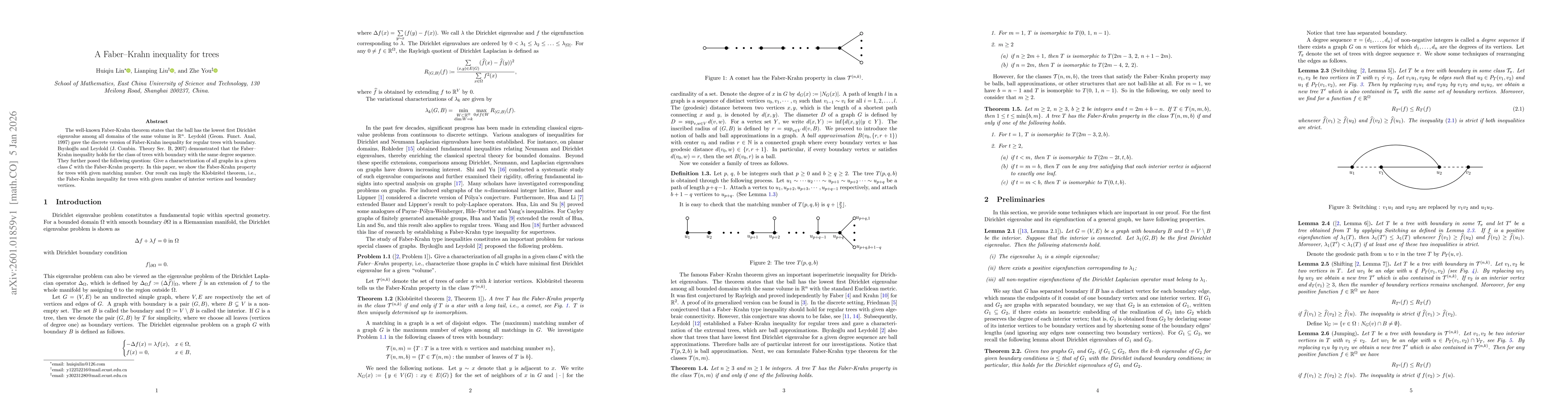 Thumbnail for A Faber--Krahn inequality for trees
