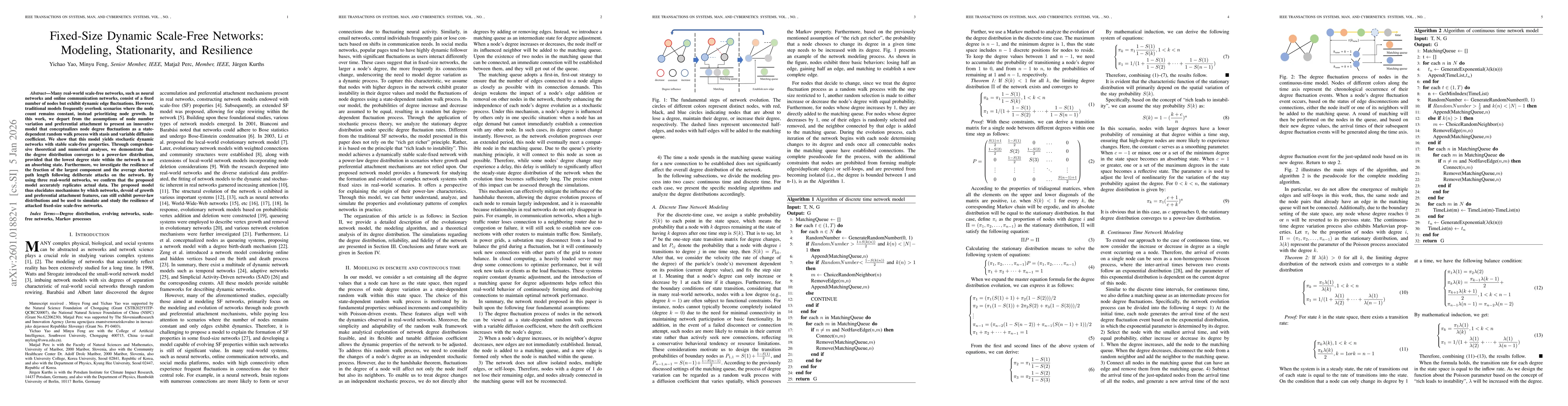 Thumbnail for Fixed-Size Dynamic Scale-Free Networks: Modeling, Stationarity, and Resilience